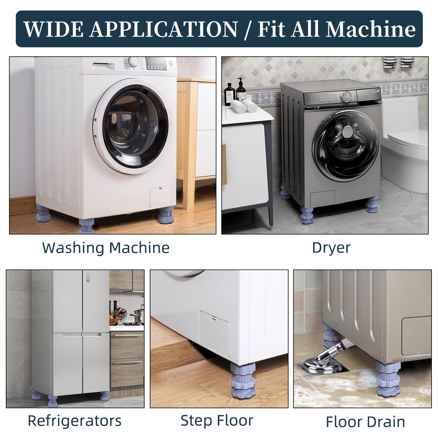 Washing machine support, anti vibration washing machine support adjustable washer anti vibrasion pads, washer & dryer pedestals, Washing Machine Accessory Anti- Skid Pad PVC Lifting Pad Non-Slip ( 1 Pc ) Washing machine support, anti vibration washing machine support adjustable washer anti vibrasion pads, washer & dryer pedestals, Washing Machine Accessory Anti- Skid Pad PVC Lifting Pad Non-Slip ( 1 Pc )
